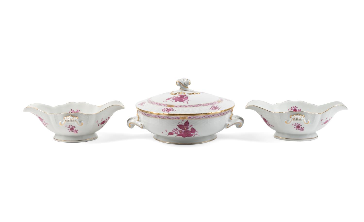 3PCS HEREND 'CHINESE BOUQUET'