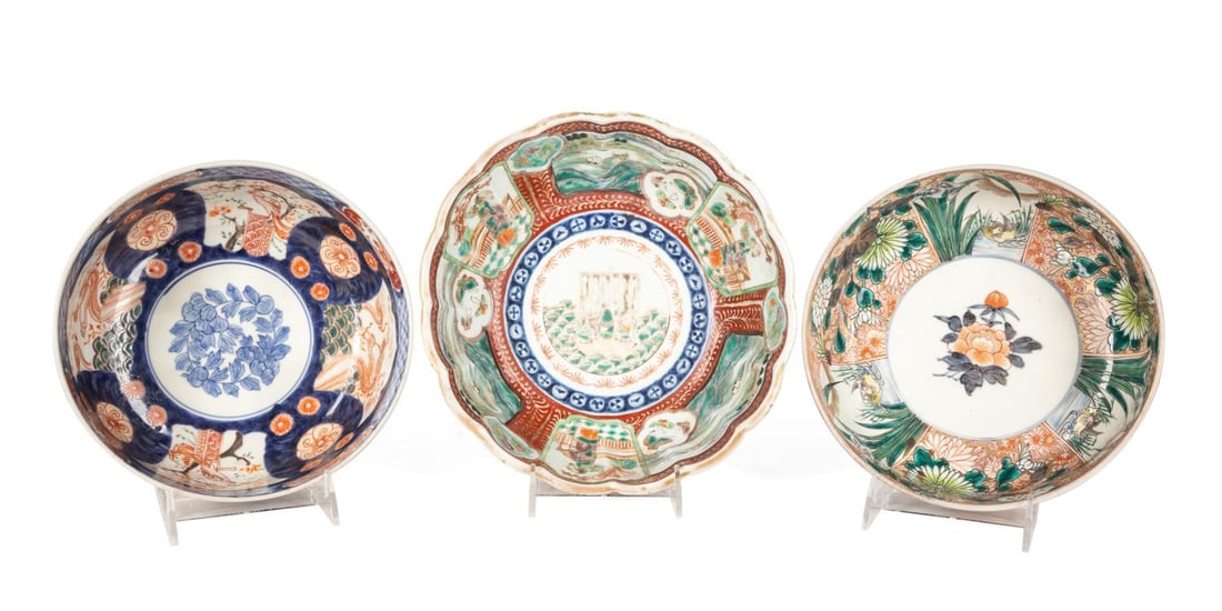 3PCS JAPANESE IMARI DECORATED