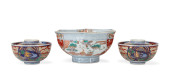 3PCS JAPANESE IMARI PORCELAIN