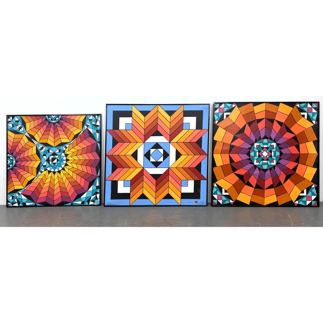 3pcs J.H. HENIG Op art Acrylic