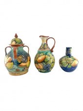 3PCS LARGE VINTAGE HAND PAINTE