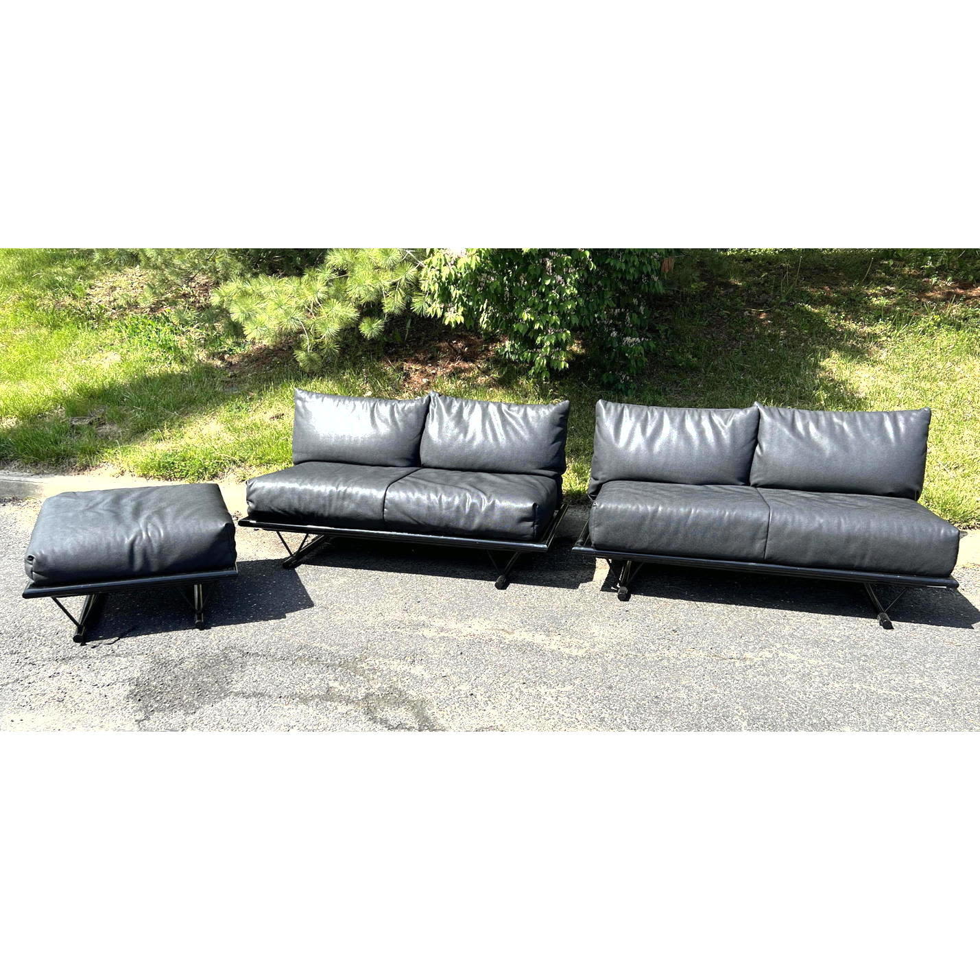 3pcs Ligne Roset Black vinyl