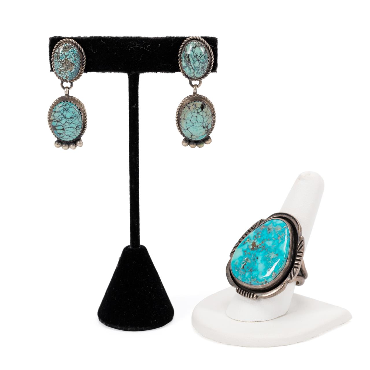 3PCS NATIVE AMERICAN TURQUOISE &