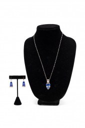 3PCS NAVAJO STERLING AND LAPIS
