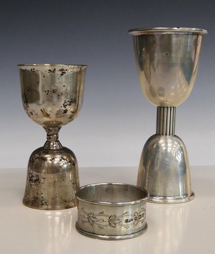 3PCS OF STERLING & SILVERPLATE