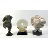 3pcs Stone Marble Table Sculpt
