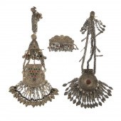3PCS TURKMEN SILVERED METAL AN