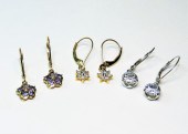 3PR 14K GOLD DIAMOND & CUBIC Z