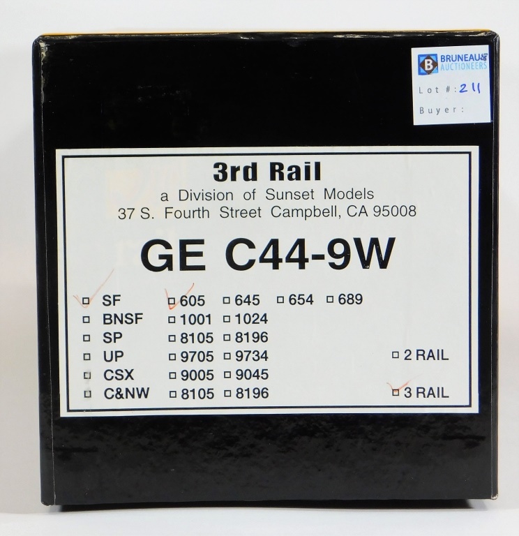 3RD RAIL G2 C44-9W #605 O GAUGE