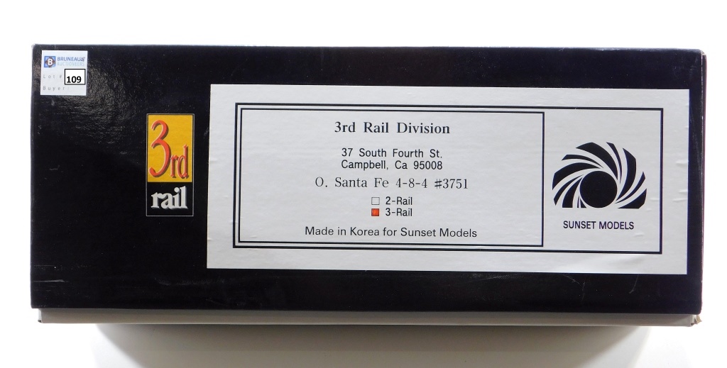 3RD RAIL O SANTE FE 4-8-4 #3751 O