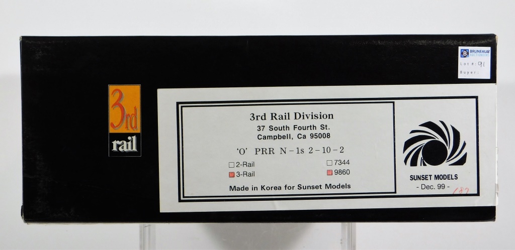 3RD RAIL PRR N-1S 2-10-2 #9860 O