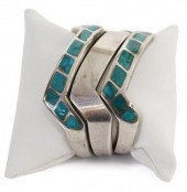 3)SOUTHWEST TURQUOISE INLAID S