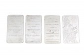 4 - 10 OZ. TROY SILVER BARS;