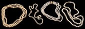4 14K GOLD & PEARL NECKLACES1s