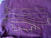 4- 14K NECKLACES, 1 CHAIN BROK