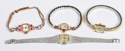 4 14K WATCHES INCL OMEGA1st item: