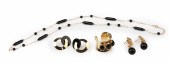 (4) 14K yellow gold earrings,