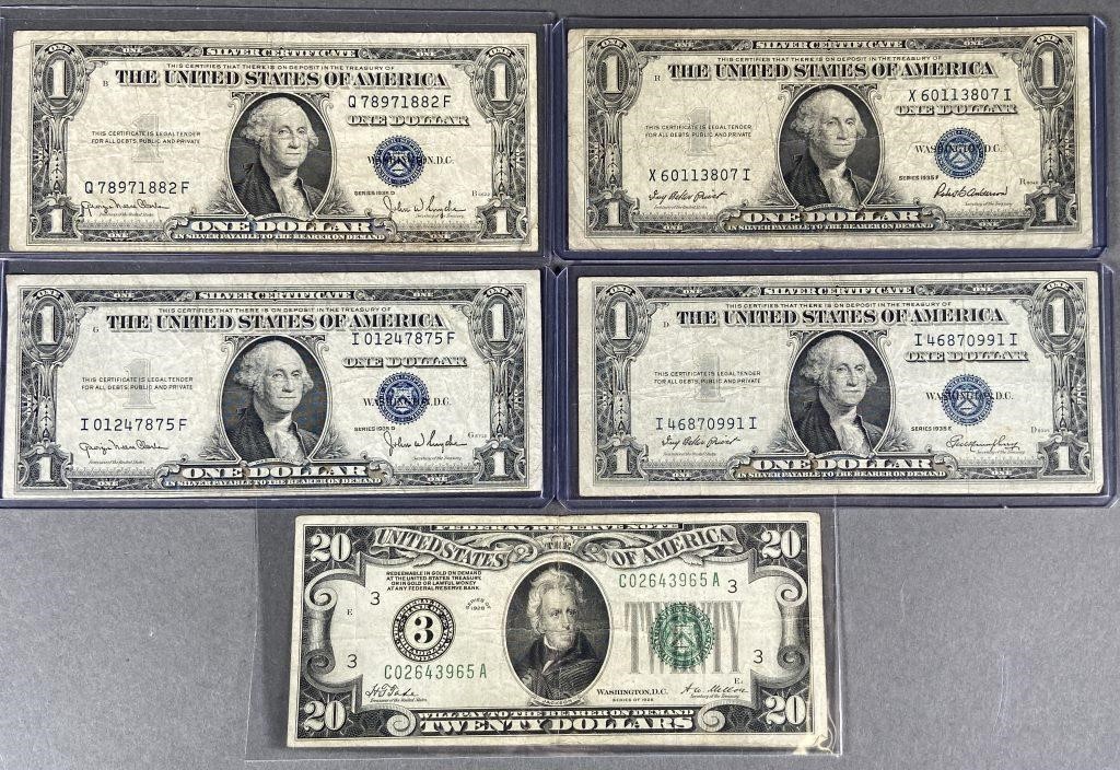 (4) 1935 SILVER CERTIFICATES AND