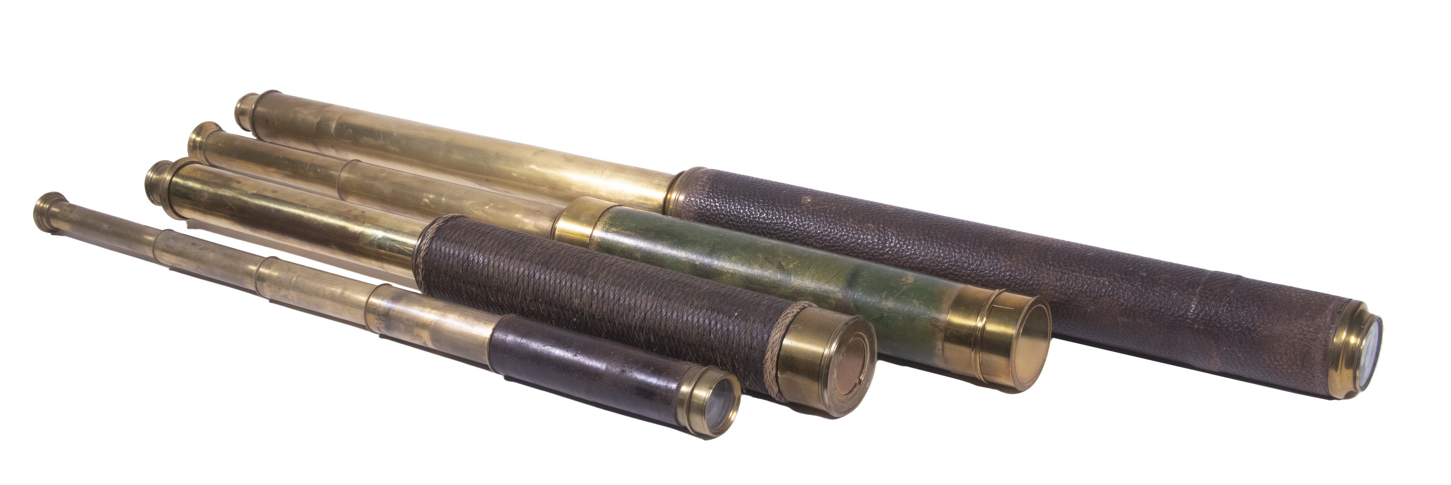 (4) 19TH C. MARINE LONG GLASSES All