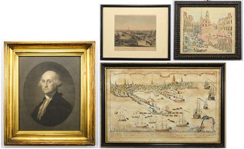 4 19TH CENTURY ENGRAVINGS, INCL.