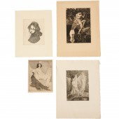 (4) 20TH C. ETCHINGS AND ENGRA