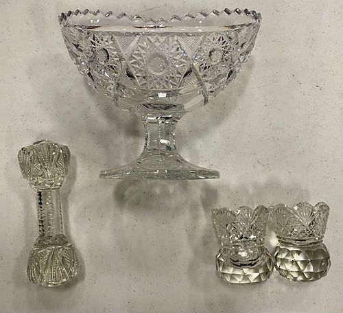 4 ABP CUT GLASS SERVING PIECES5 ABP