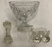 4 ABP CUT GLASS SERVING PIECES