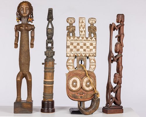 4 AFRICAN WOOD CARVINGSProperty