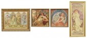 (4) AFTER ALPHONSE MUCHA ART N