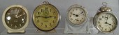 4 alarm clocks, 2 Westclox, We