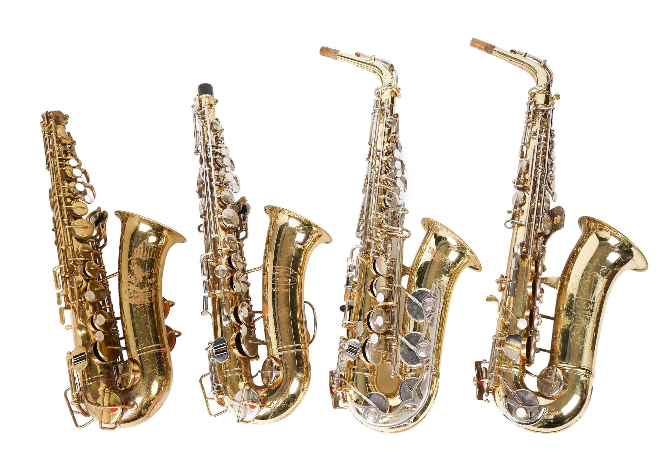 (4) Alto saxophones, c/o Conn