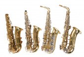 (4) Alto saxophones, c/o Conn