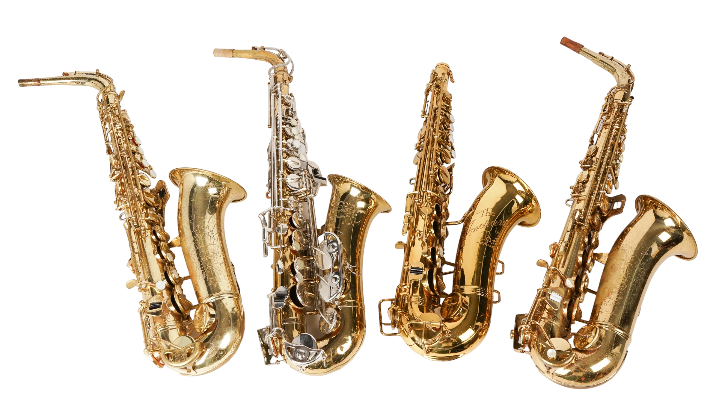 (4) Alto saxophones, c/o Conn