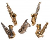 (4) Alto saxophones, no necks,