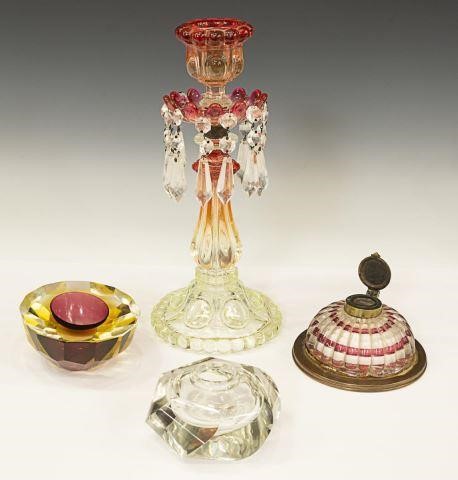 (4) AMBERINA CANDLE LUSTER,