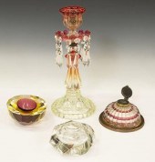 (4) AMBERINA CANDLE LUSTER, IN