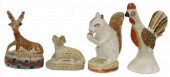(4) AMERICAN PAINTED CHALKWARE