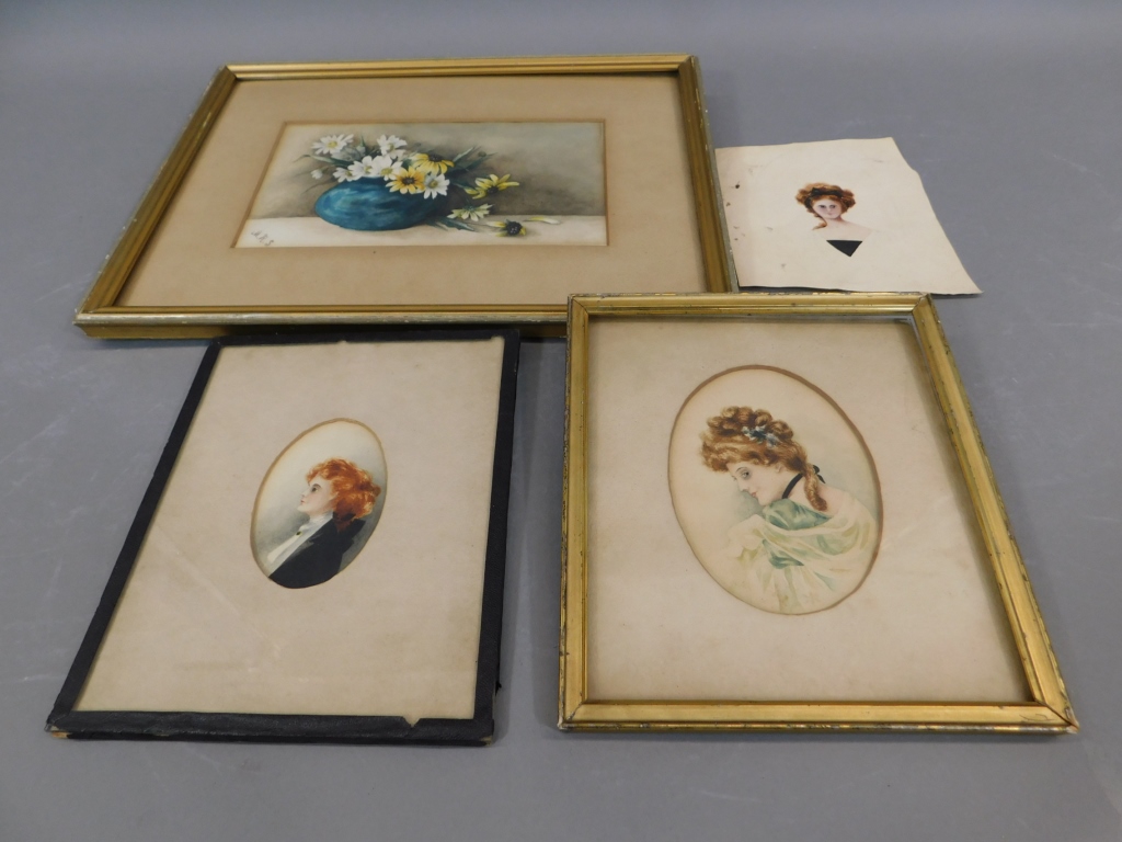 4 AMERICAN PRIMITIVE STILL LIFE