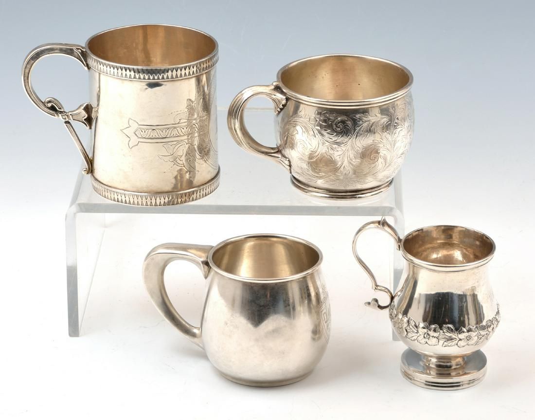 4 AMERICAN STERLING SILVER CUPS4