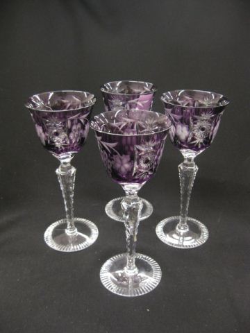 4 Amethyst Cut-to-Clear Wines clear