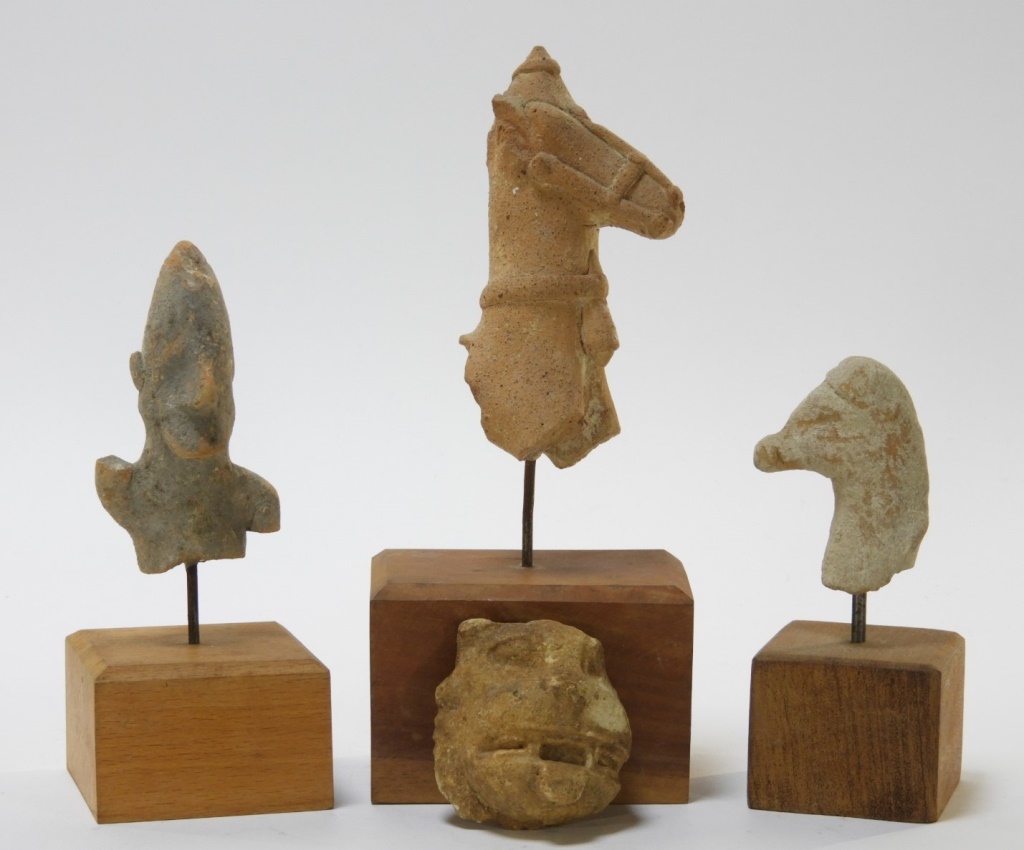 4 ANCIENT ASIAN EARTHENWARE POTTERY