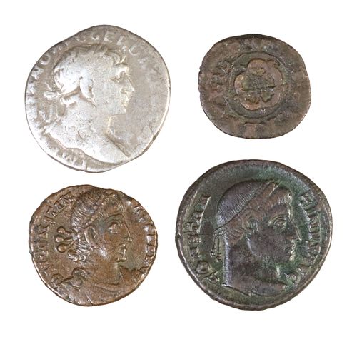 (4) ANCIENT COINS, ROMAN, CHARLES
