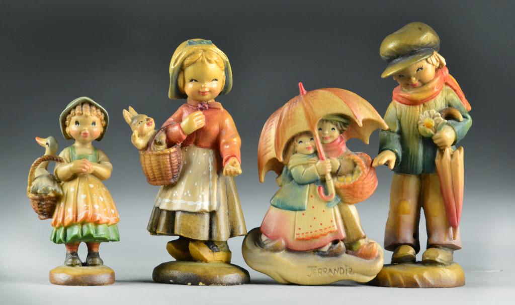 (4) Anri Carved Wooden