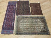 4 ANTIQUE AND FINELY HAND WOVE