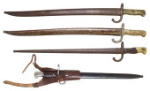 (4) ANTIQUE BAYONETS, FRENCH &