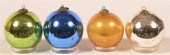 4 ANTIQUE BLOWN GLASS BALL FOR