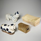 (4) ANTIQUE CHINESE GLAZED CER