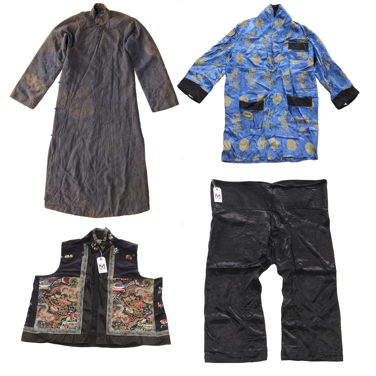 (4) ANTIQUE CHINESE SILK GARMENTS