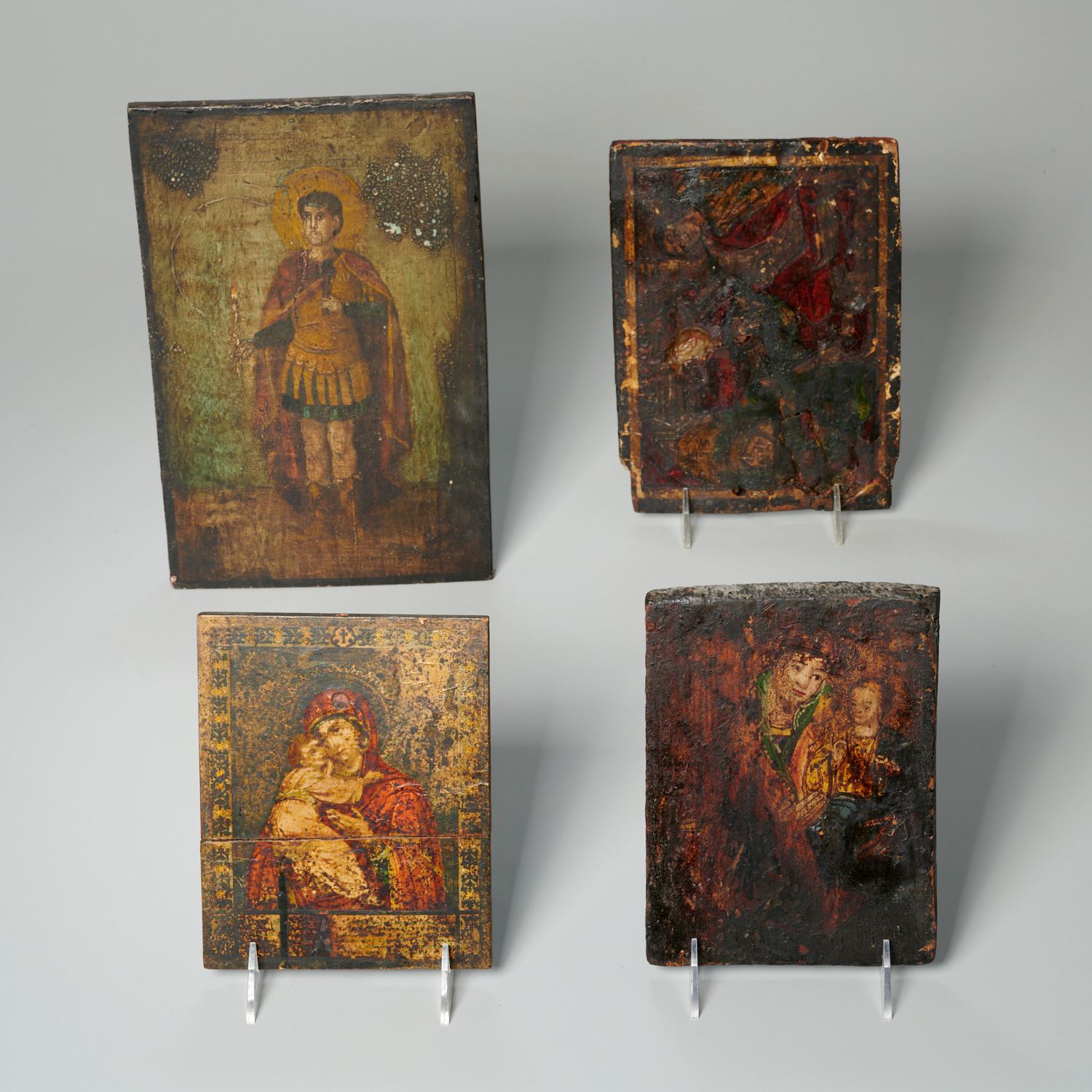 (4) ANTIQUE CHURCH ICONS