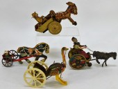 4 ANTIQUE GERMAN AMERICAN TIN